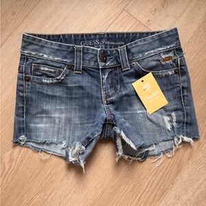 Guess Y2K Low-Rise Distressed Denim Shorts